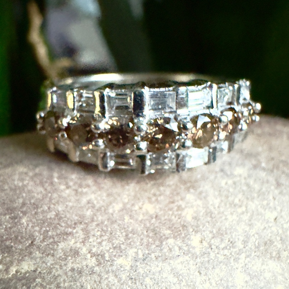 14k Natural Diamond & Chocolate Diamonds Ring